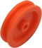 EUDAX 100 Pcs 2mm Hole Orange Plastic Belt Pulley for DIY RC Toy Car and Airplane