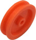 EUDAX 100 Pcs 2mm Hole Orange Plastic Belt Pulley for DIY RC Toy Car and Airplane