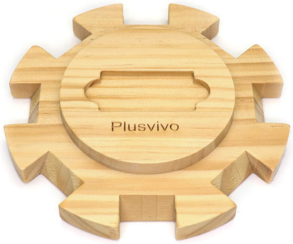 Plusvivo Mexican Train Hub Up to 8 Players, Premium Pine Wooden Hub