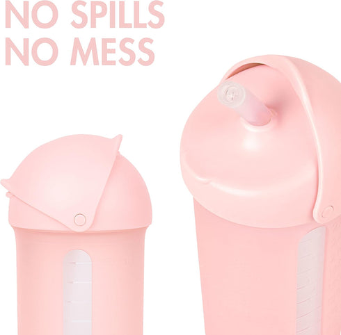 Boon Swig Toddler Silicone Straw Cup, 9 Ounces Pink
