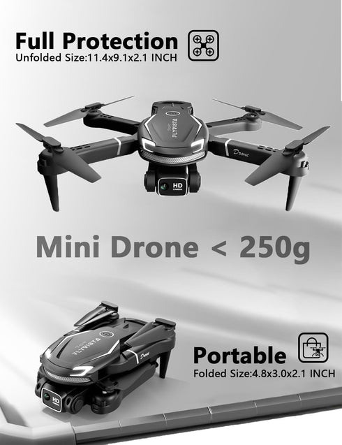 Cool Mini Drone with 1080P Camera for Kids Adults, Remote Control Drone with 3 Batteries, One-Click Take Off, Gifts