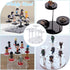 7-Tier Action Figure Stand - Clear Acrylic Riser Round Display Stand for Collection Organizer, Figures, Collectibles,