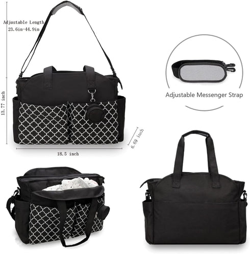 Lmbabter Upgraded Diaper Bag Tote with Changing Station - Versatile Baby Bag with Adjustable Strap