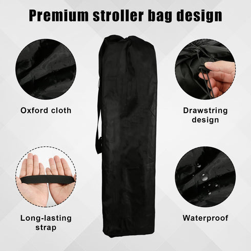 Stroller Bag, Waterproof Travel Bag for Stroller, Portable Gate Check Cover with Handle for Airplane