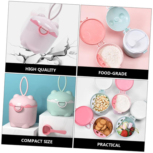 SECFOU Portable Formula Dispenser Compact Milk Powder Container for Travel Capacity Leak Safe Material for Outdoor