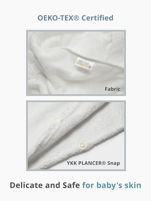 3-5Y Konny Kids Bathrobes, Hooded Towel, Oeko-TEX Certified Bathrobes, Ultra Soft, Quick-Dry Washcloth for Baby Boys
