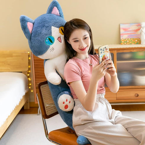 FANGYU Cute Plush Shark Cat Toy, Cartoon Soft Stuffed Pillow (50cm/19.6in)