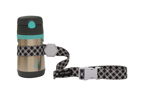 Sippy Cup Straps for Baby Bottle Toy Leash, 2 Pack for Stroller High Chair Strap (Black)