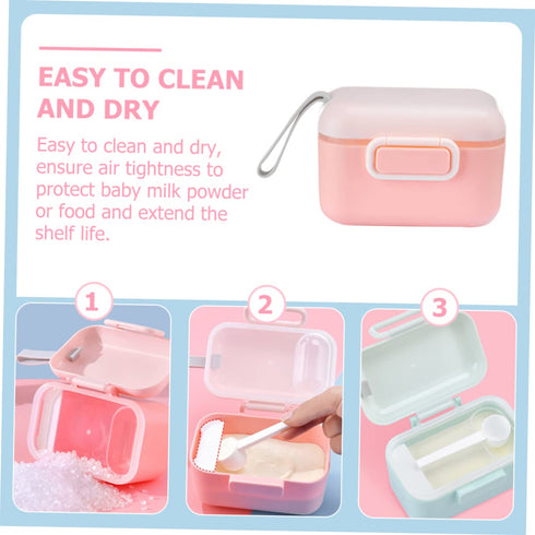 Born Essentials Milk Powder Box Dispenser Easy to Use Formula Dispenser Scoop Modern Design Storage Container