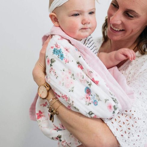 47 47 GRACED SOFT LUXURIES Muslin Baby Blanket | Breathable, Ultra-Soft Muslin Quilt | Perfect Receiving Blankets