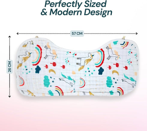 BLESSIQUE INTERNATIONAL 5 100% Blessique Baby Burp Cloths Pieces Cotton Muslin Soft Absorbent Burping Cloth for Baby