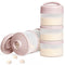 Termichy Stackable Formula Dispenser Portable Milk Powder Container, 2 Pack, Light Pink