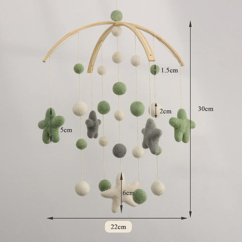 Pack Baby Mobile for Crib - Crib Mobile for Girls, Boys - Mobile for Bassinet, N Play - Boho Crib Mobile - Felt Ball