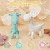 0-6 6-12 2 Pack TYRY.HU Baby Teething Toys for Babies Months,BPA Free Silicone Giraffe Teethers Toys, Soft-Textured