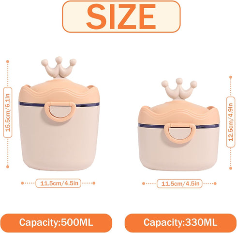 Personalized Formula Container, Portable Formula Dispenser for Baby with Carry Handle and Scoop for Travel Outdoor