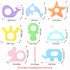 8 Pack Frozen 3 BEBOAN Silicone Baby Teething Toys, Cute Baby Teether Teething Ring Chew Toys Teether, BPA Free Easy