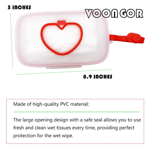 2 Baby Wipes Dispenser, Wipe Case with Pcs Portable Travel Wipes Pouch, Refillable Diaper Wipes Holder Container