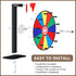 Retbtnm 12-Inch 12 Color Prize Wheel, Slot Editable Spinning Wheel with Dry Erase Board & Marker for Parties