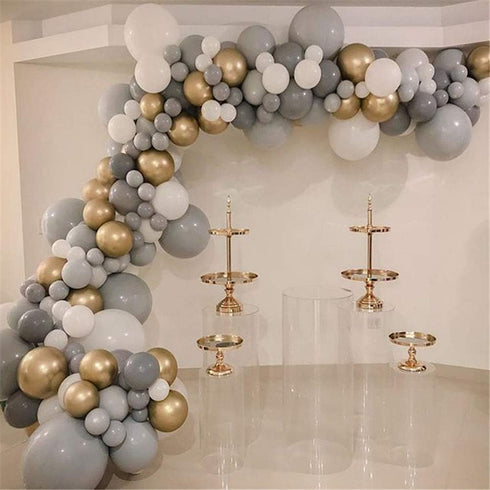KALOR Grey Balloons, 100 Pcs 5 Inch Mini Matte Latex Balloons for Balloon Garland Arch, Birthday Decoration, Wedding