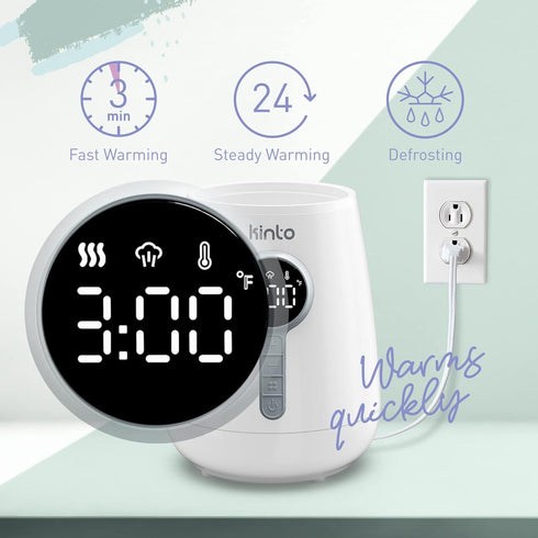 Baby Bottle Warmer for Breastmilk and Formula, Fast Bottle Warmer with Adjustable Timer, Keep Warm Mode, Breast Milk
