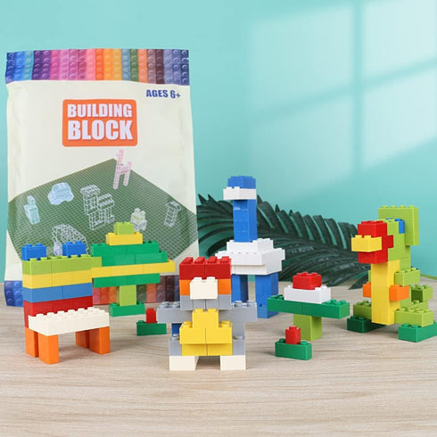 Classic Bulk Building Bricks - 1.1cm Higher Compatible with Lego Baseplate, Kids Creative Set in Random Color