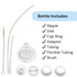 Hands-Free Baby Bottle 9 oz 3m+ (1 - Anti-Colic Nursing System Baby Bottle with Fast Flow Nipple/Teat with Tube Straw