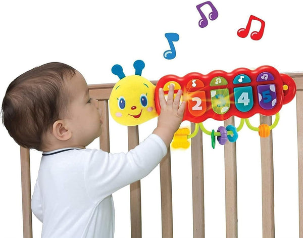 KiddoLab Lira Baby - Musical Caterpillar Toy with Lights & Music, Spinner & Rings for Babies 3+ Months