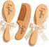 3Pcs Personalized Wooden Baby Hair Brush and Comb Bristles,Custom Newborn Soft Hair