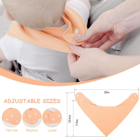 Yoofoss Baby Bibs - 10 Pack Soft and Absorbent Bandana Drool Bibs for Boys and Girls