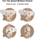 Baby Swaddle Blanket, Super Soft Material, Newborn Adjustable Swaddles, 2-Way Zipper Sleep Sack, Honey Bear