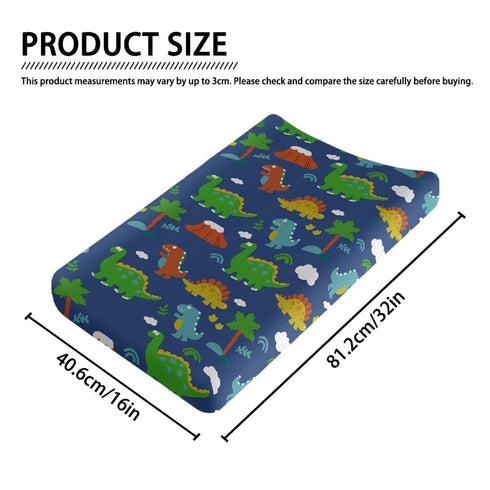 Lightweight Cozy Dinosaur Tree Changing Pad Cover for Boys Girls - Soft Stretchy Changing Table Dust Cover