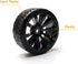 1/10 RC Drift Wheels, 12mm Plastic RC Drift Tires & Black 10 Spokes Wheel Rims, Pack of 4