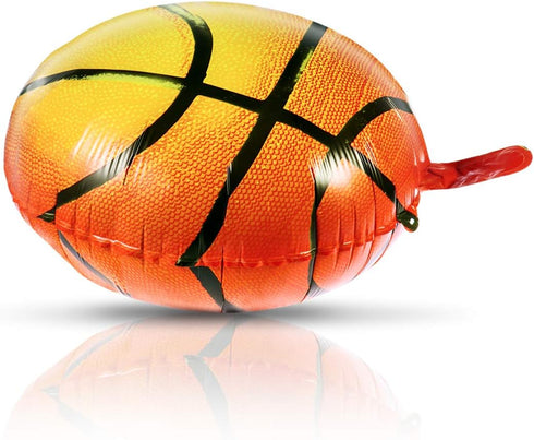 10pcs Basketball Balloons 18inch, Aluminum Foil Sports Mylar Balloons for Basketball Birthday Party Decorations