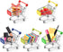 Shindel Mini Shopping Cart, Supermarket Handcart Model for Desk Storage, Party Doll House Store Cosplay