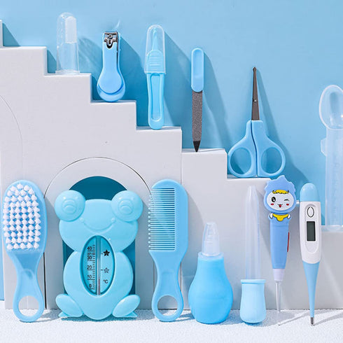 Pastoralist Set 13 PCS/Set, Baby Healthcare and Grooming Kit Baby Nasal Aspirator Nail Clipper Hairbrush Newborn Daily