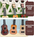 Kisangel 1pc Wooden Kids Ukulele Toy, Toddler Guitar Classical Instrument for Preschool Children, Beige