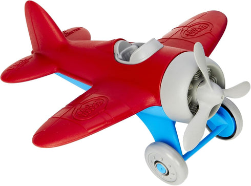 Green Toys Airplane, Red/Blue - Pretend Play, Motor Skills, Kids Flying Toy Vehicle. No BPA, phthalates, PVC.