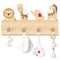 RattanView Safari Animal Decorative Wall Hook for Kids Jungle Forest Animals Wooden Coat