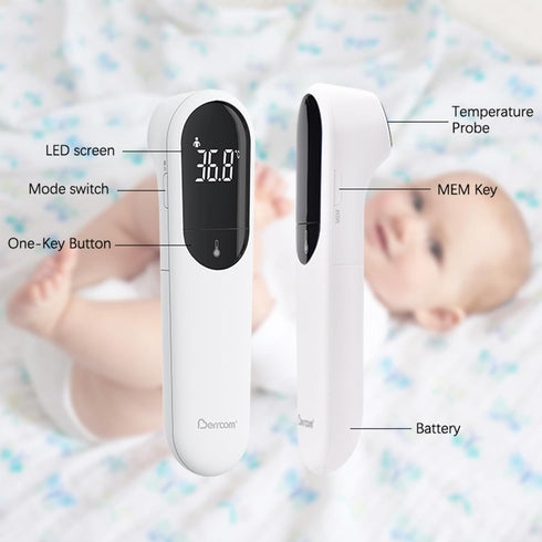 Berrcom No Touch Forehead Thermometer - Digital Infrared Thermometer for Adults and Kids, Touchless Baby Thermometer