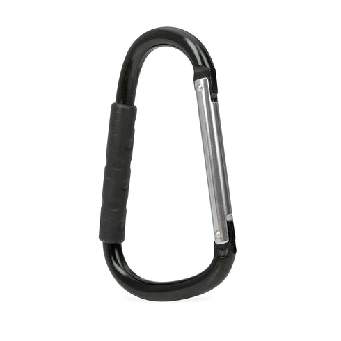 Nuby Large Handy Hook Carabiner Stroller Clip with Textured Soft Grip, Black