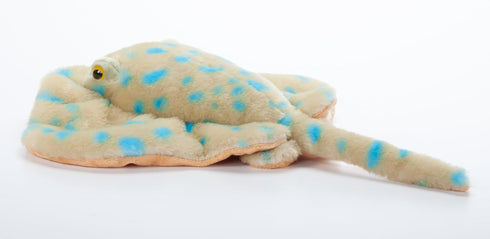 The Petting Zoo Blue Spotted Ray Plush Toy, 14 Inches, Gifts for Kids, Wild Onez Ocean Animals