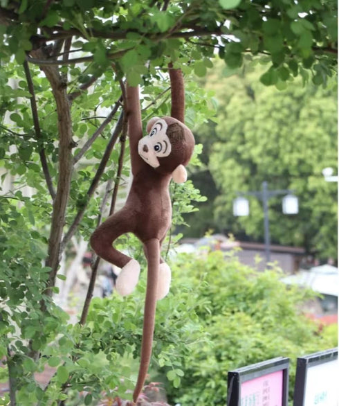 Long Arm Hanging Monkey Stuffed Animals - Curtain Monkey Plush Toy Birthday Gift (24 Inch)