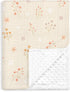 Floral Baby Blankets for Girls, Soft Nursery Minky Blankets with Muslin and