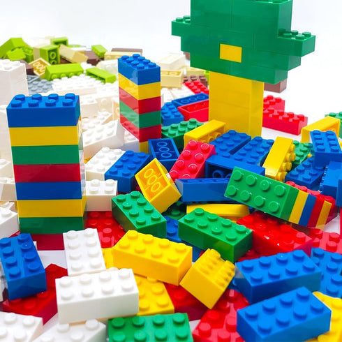 120Pieces Classic Building Bricks Toy Set 2x4 MOC Basic Parts Compatible with Major Brands STEM Toys for Kids 6+