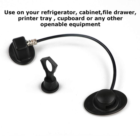 2 Pack Refrigerator Lock with Magnetic, Child Safety Locks for Fridge Freezer Door, Convenient, Black