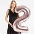 40inch Jumbo Digital Number Balloons, 12 Helium Rose Gold Foil, 12th Birthday Decoration for Girls or Boys, 12 Party