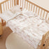 Gunnaicat 40"x40" Baby Soft Muslin Thick Blanket Cotton and Dotted Backing Double Layer Receiving Blanket Bunny