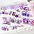 Cute Baby Girl's Hair Clips Set with Assorted Styles, 36 Pieces Pack of Elastic Hair Ties and Ponytail Holders (Purple)