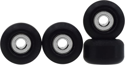 Teak Tuning Eco 85D CNC Poly Fingerboard Wheels, Street Shape, 7.5mm Dia., 5mm Wide - Black Colorway