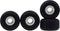 Teak Tuning Eco 85D CNC Poly Fingerboard Wheels, Street Shape, 7.5mm Dia., 5mm Wide - Black Colorway